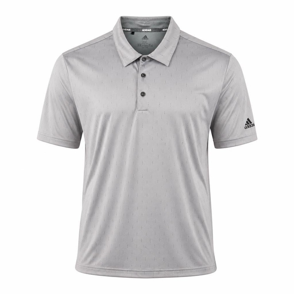 Adidas Shirt Mens 2XL Gray Golf Polo Short Sleeve Performance Preppy Stretch